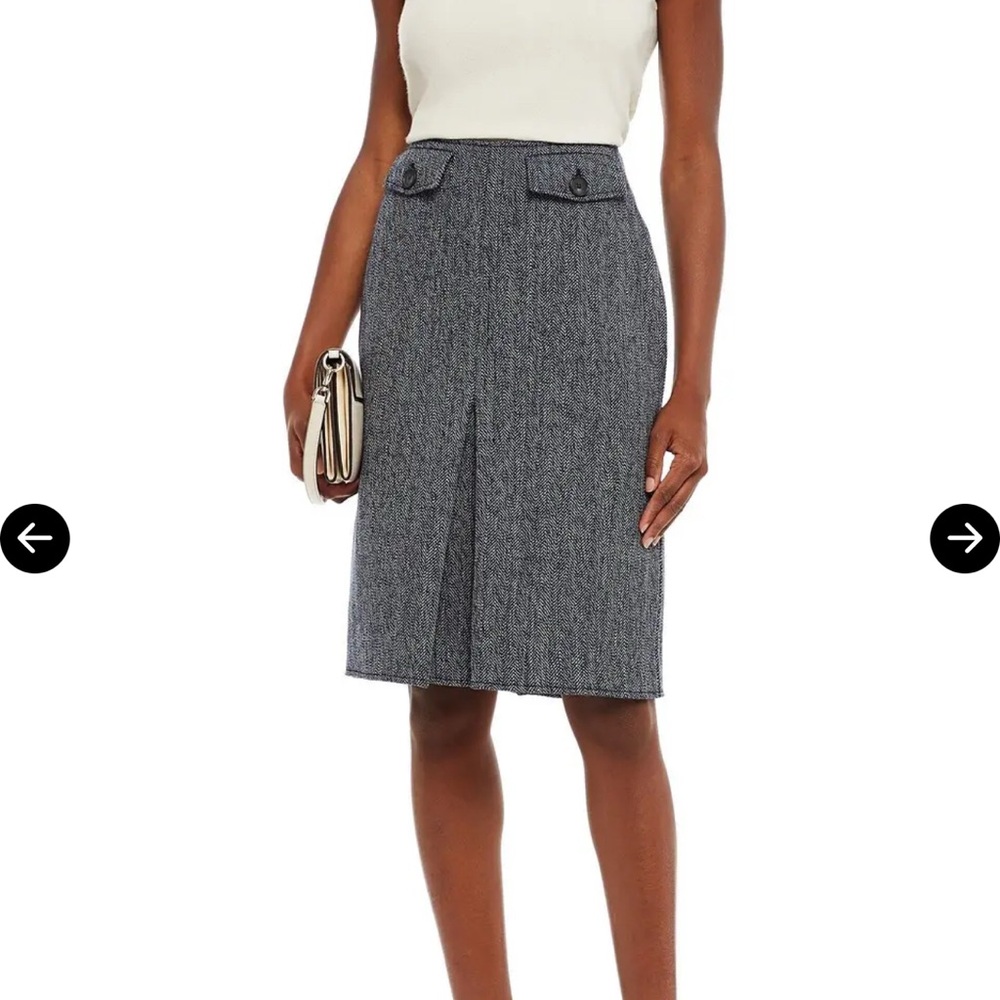 Victoria Beckham Gray Pencil Skirt Knee-Length Work